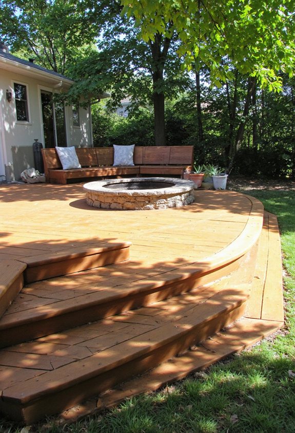 layered built in bench nook