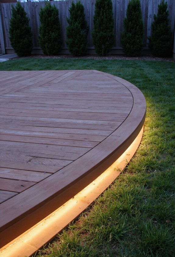 led lit low profile deck