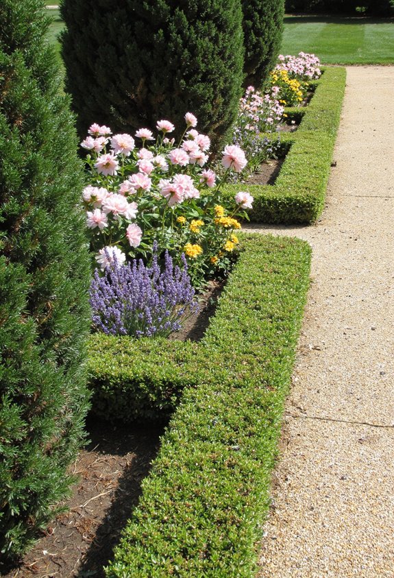 low grow boxwood companion planting