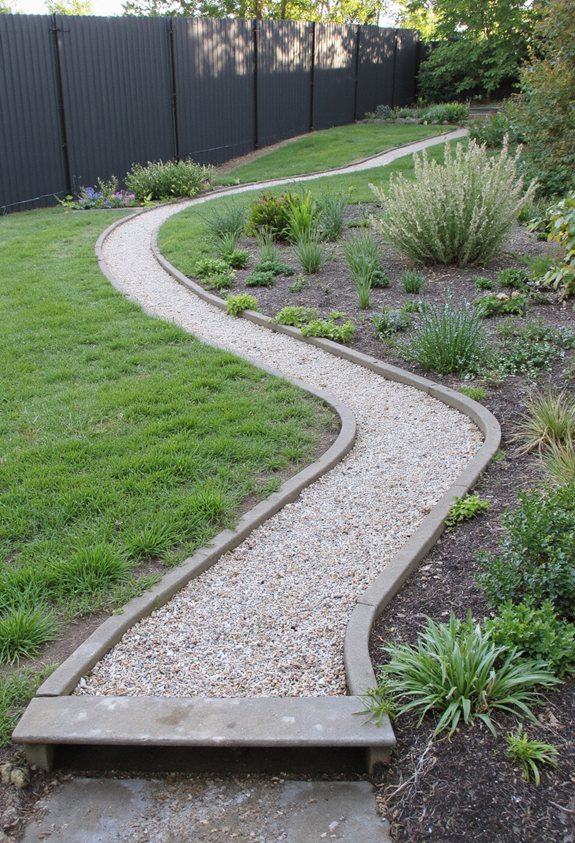 low profile sloped yard wall