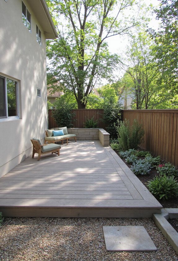 low rise deck garden lounge