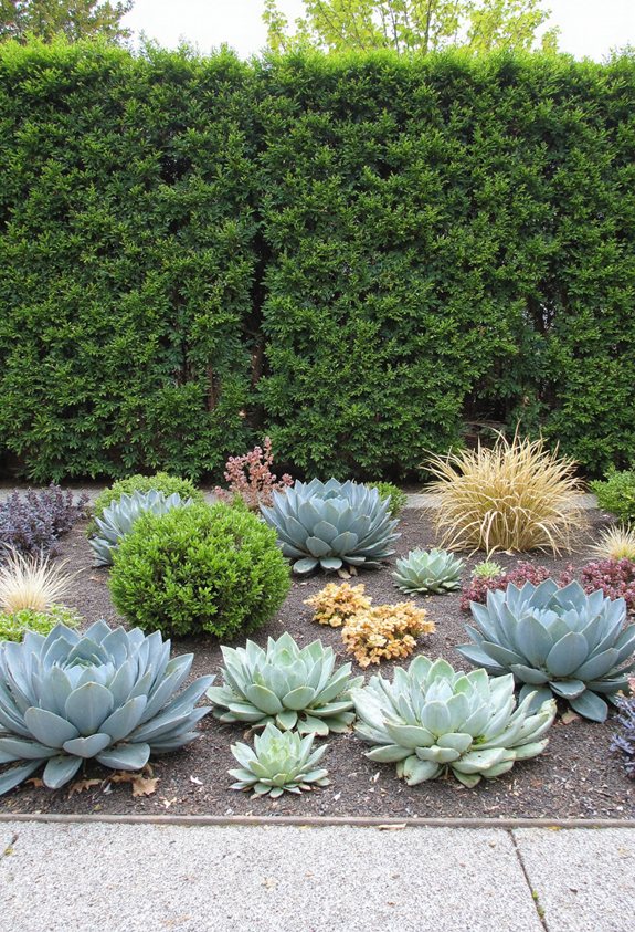 low water sleek garden pairing