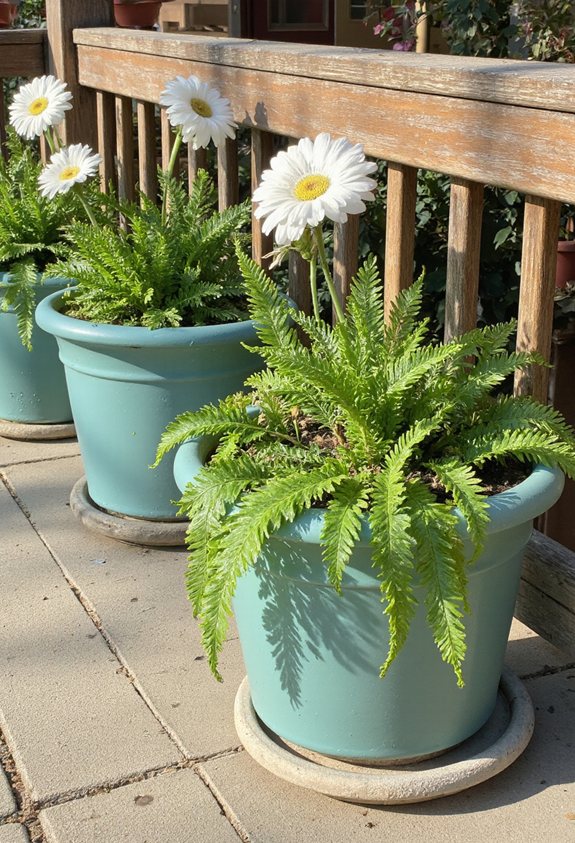 matching glazed pots trio