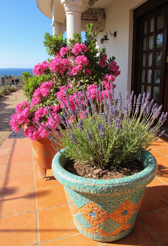 mediterranean mosaic herb pot