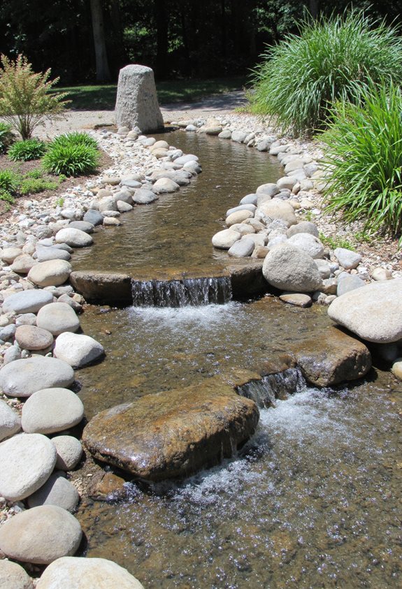 mini stream rock water feature