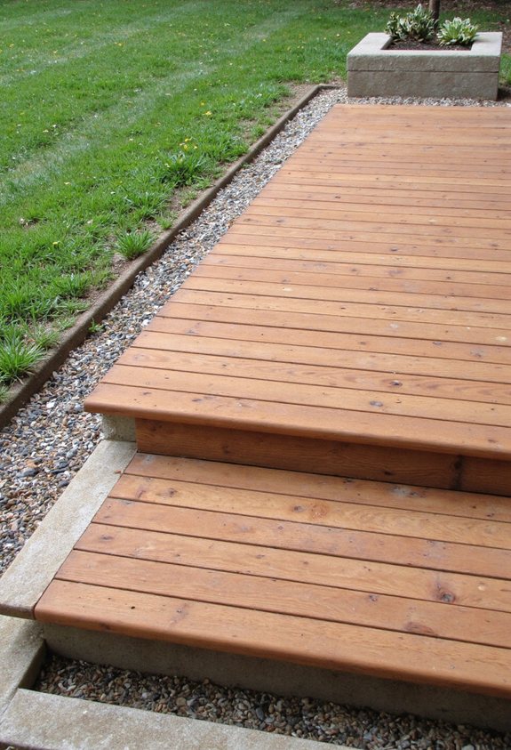 minimalist floating deck system