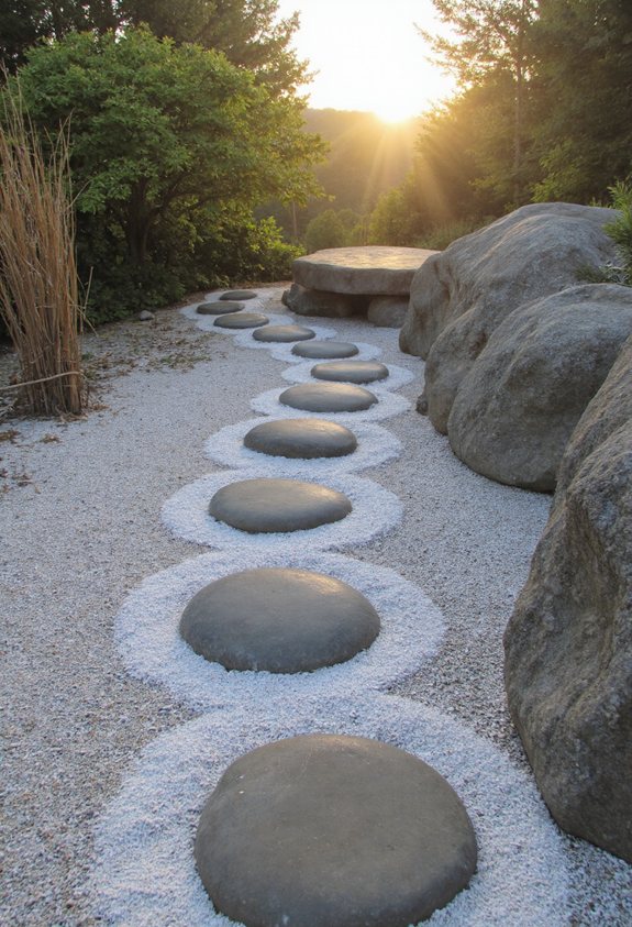 minimalist river rock zen