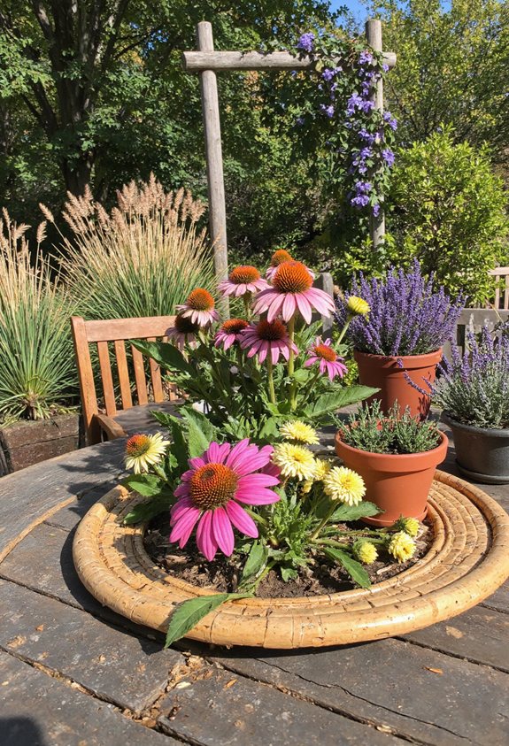 native coneflower pollinator attractor