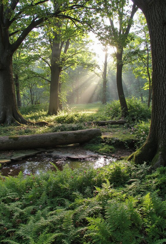 native ferns create forest floor
