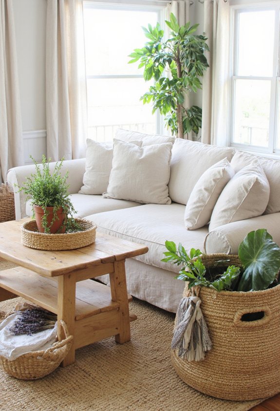 natural fiber plant d cor