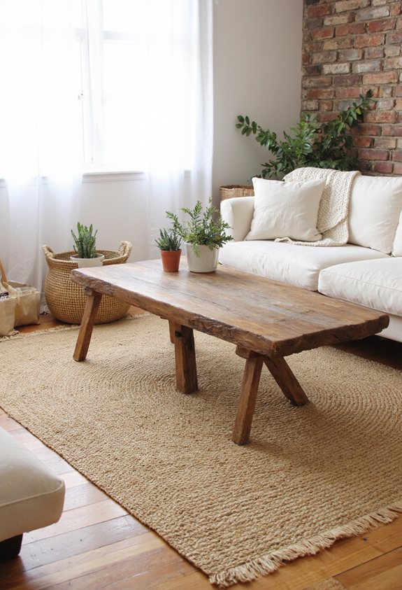 natural fiber rug anchoring