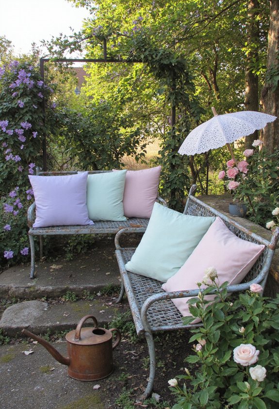 nostalgic pastel garden comfort