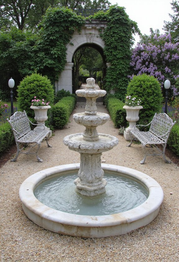 old world garden fountain