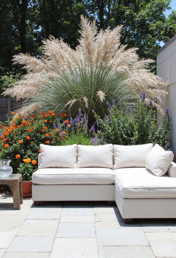 ornamental grasses create kinetic drama