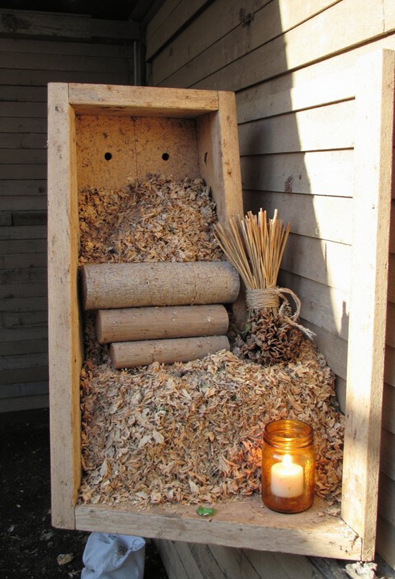 pallet shaving insect habitat