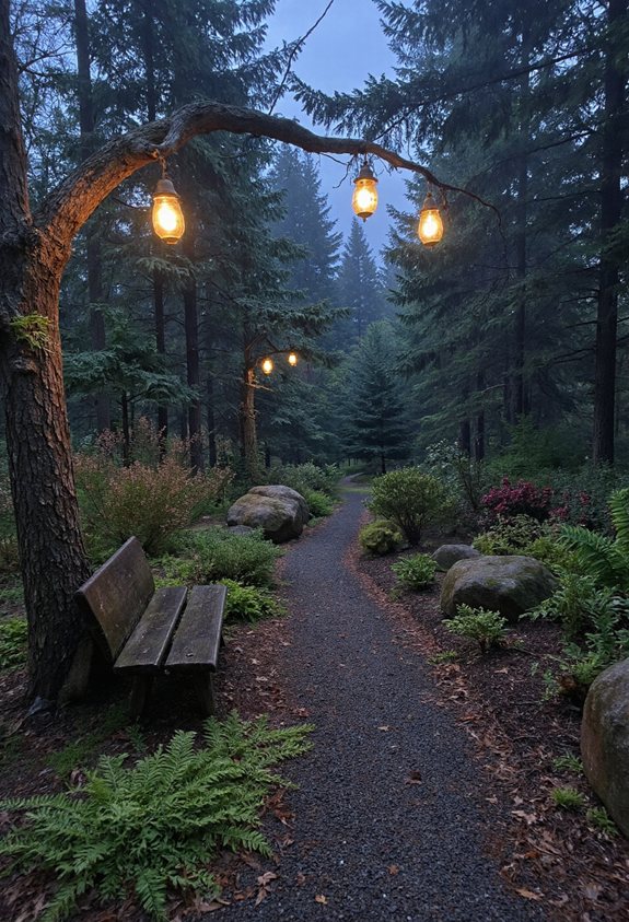 pine cones berries lanterns