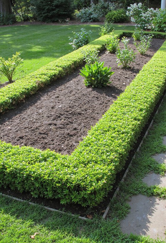 polished boxwood garden edging