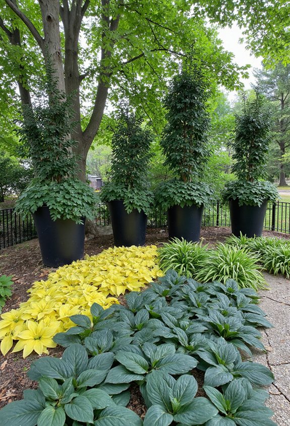 portable hostas in containers