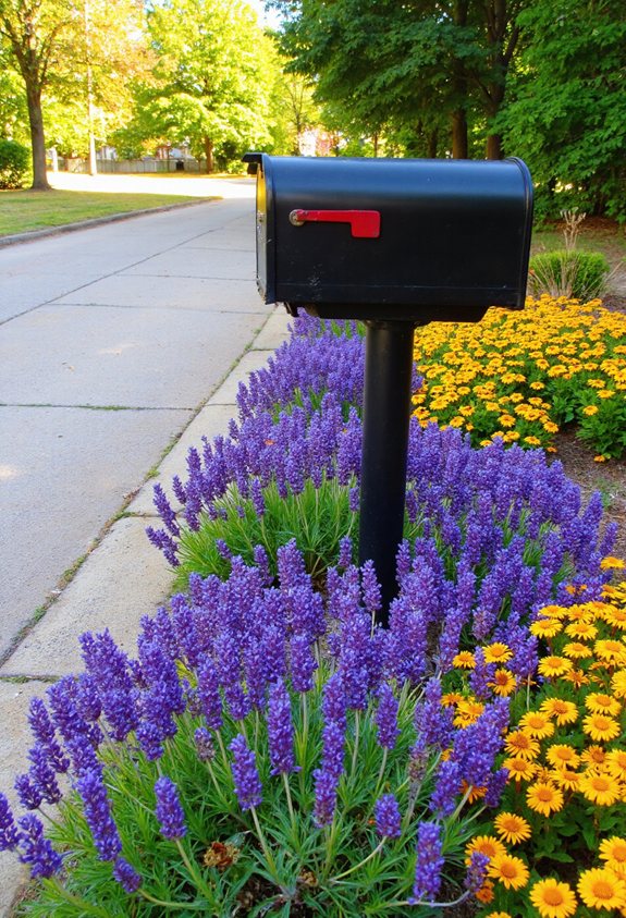 purple yellow garden contrast