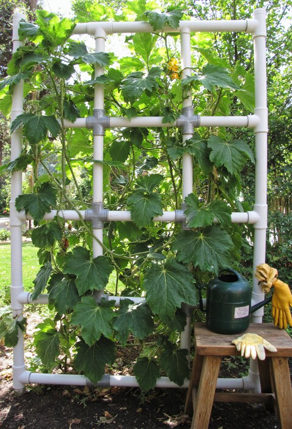 pvc pipe plant trellis
