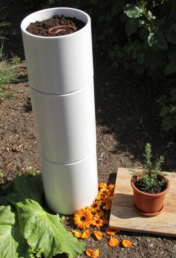pvc worm compost tower