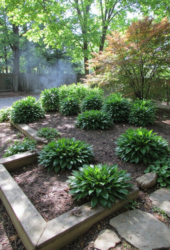 raised bed hostas drainage