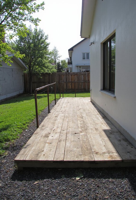 raised gravel deck border