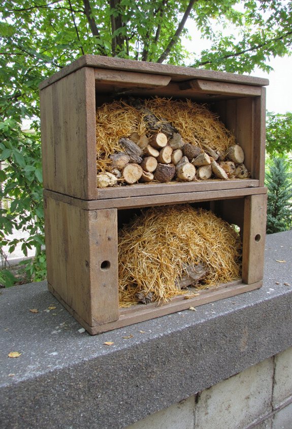 reclaimed crate insect hotel