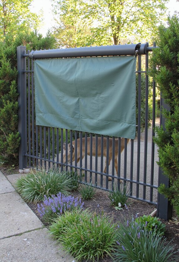 retractable garden deer barrier