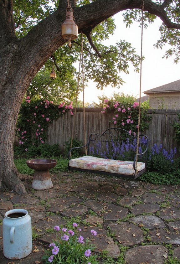 retro garden swing nostalgia