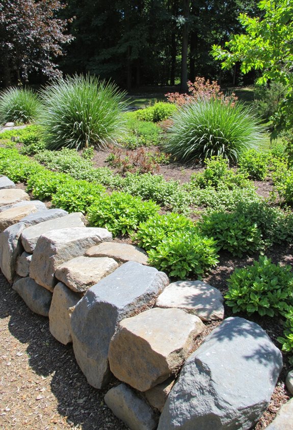 river rock garden borders