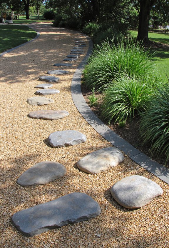 river rock gravel driveway