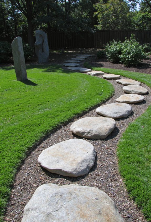 river rock sculpture framing