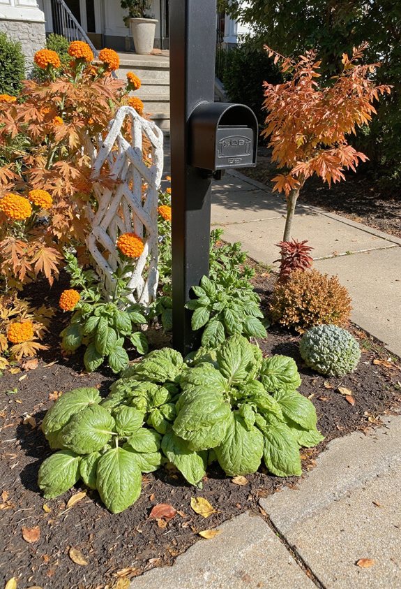 rotating seasonal mailbox garden