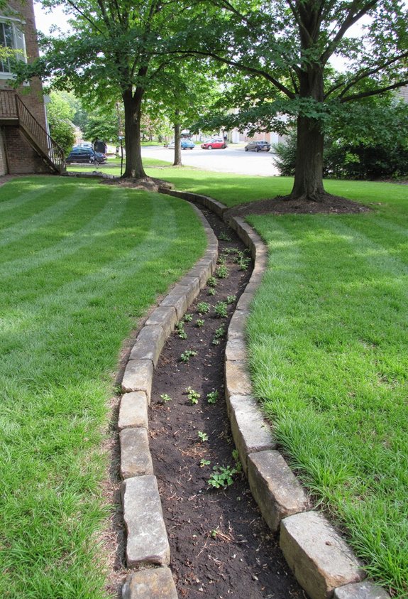 shallow ditch surface swale