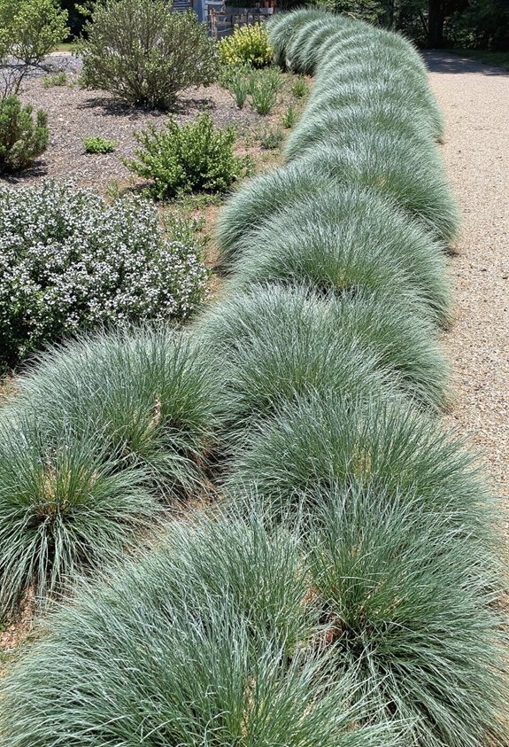 silvery blue low maintenance fescue