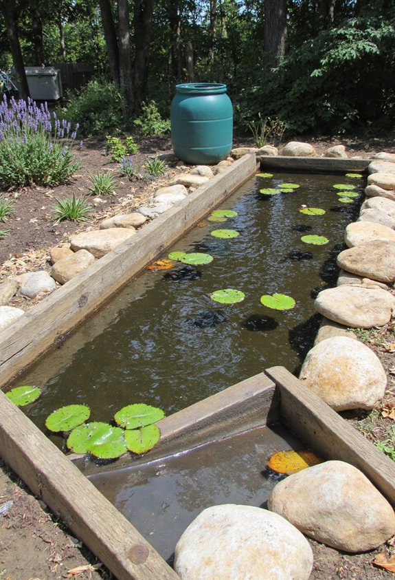 simple backyard rainwater pond