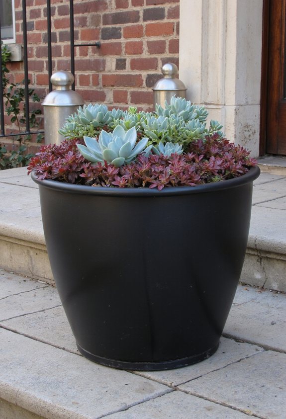 sleek industrial black pots