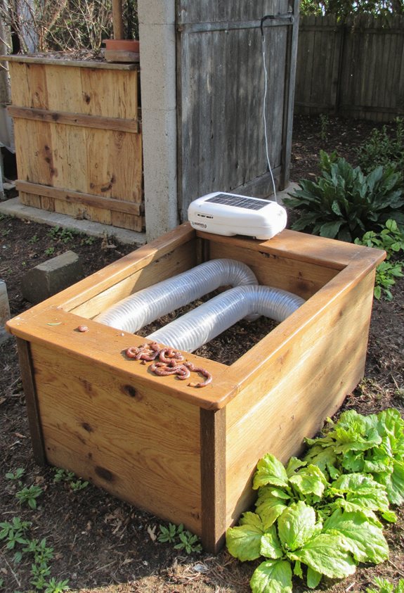 solar powered automated worm aeration