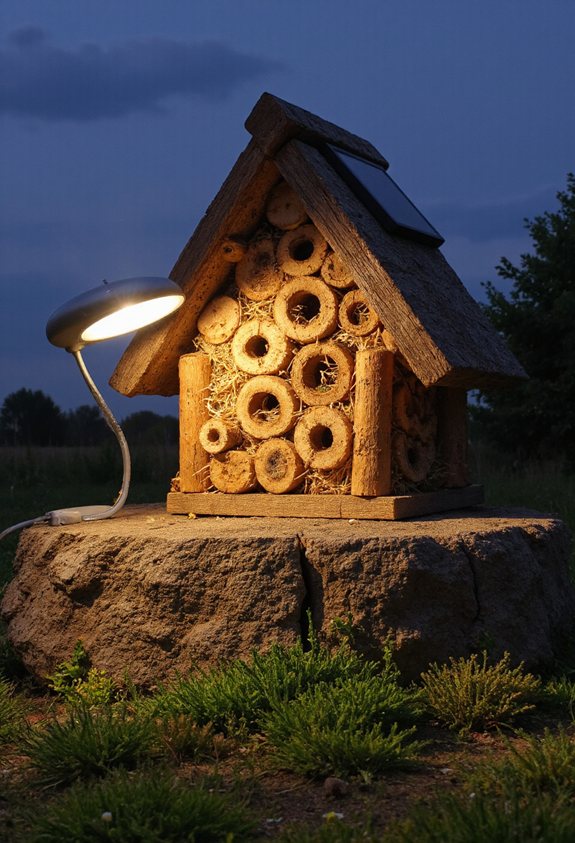 solar powered bug hotel heat