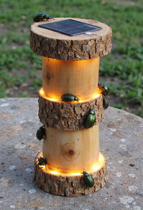 solar powered led bug hotel