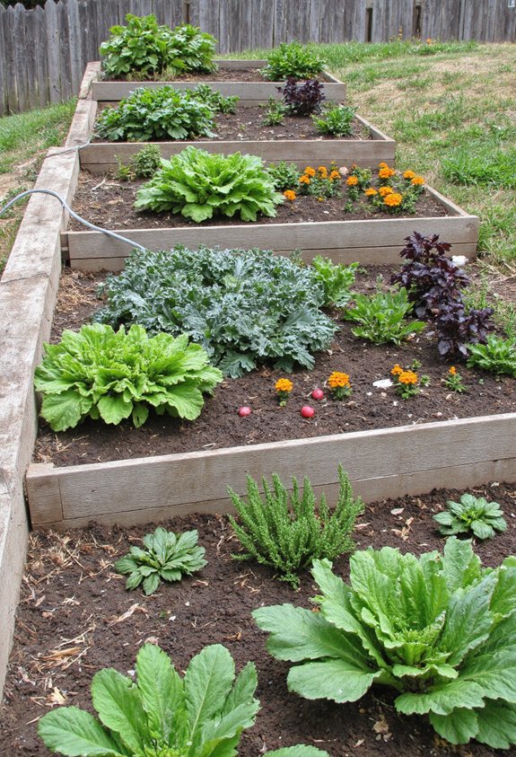 stepped garden on slope