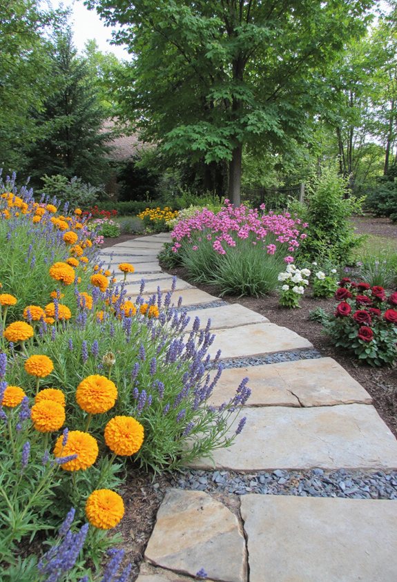 stone wood metal border