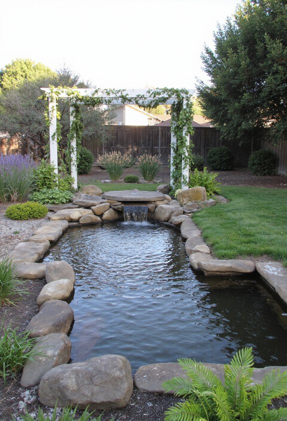 sunny flat reclaimed pond