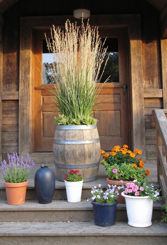 tall barrel bareflower display