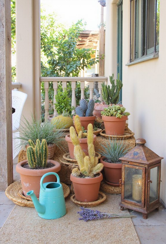 terracotta cactus desert oasis