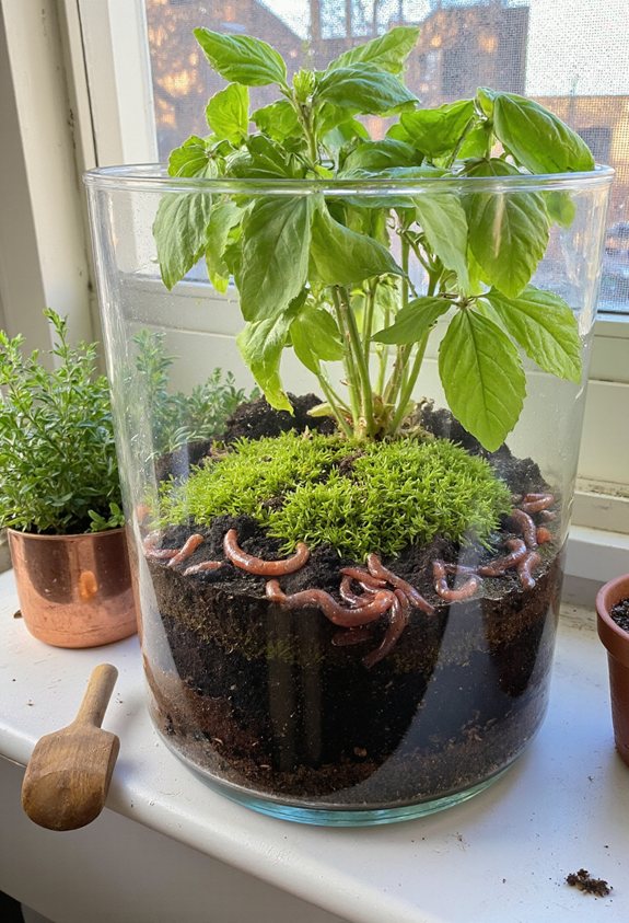 terrarium worm herb garden