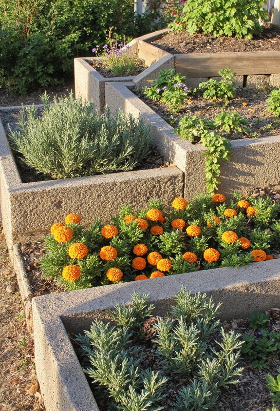 tiered reclaimed block garden