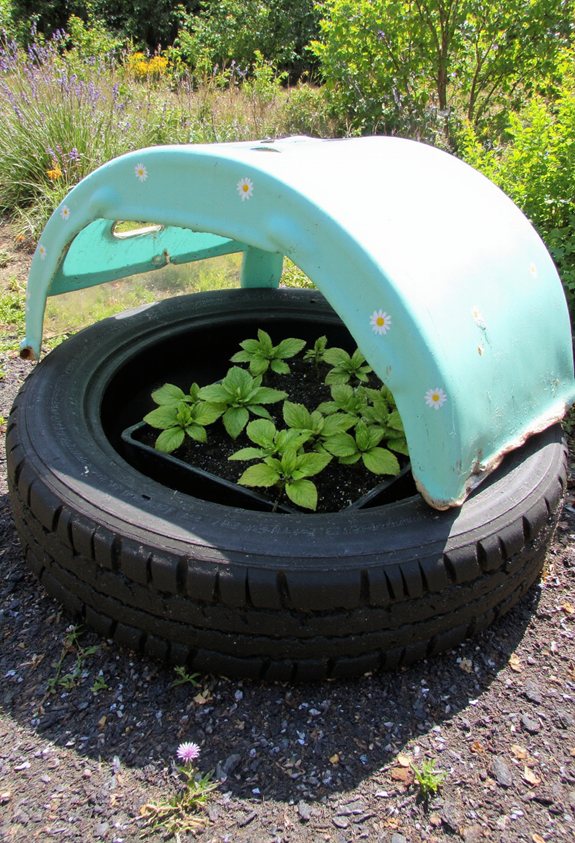 tire mini greenhouse hack