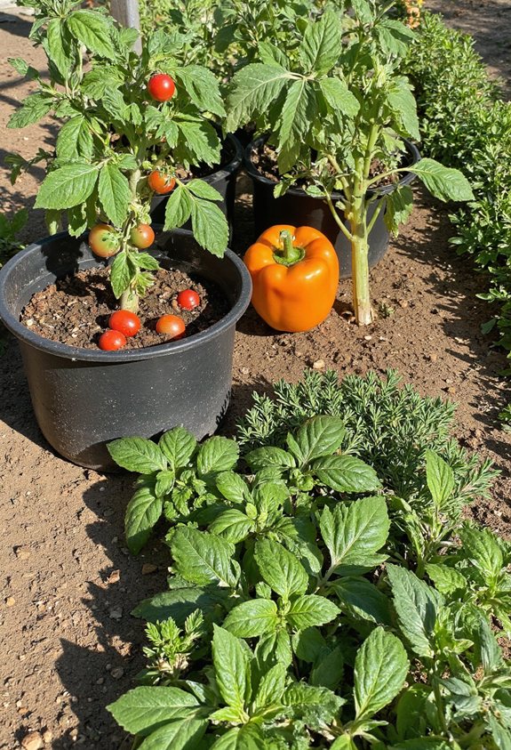 transplant tomatoes peppers herbs